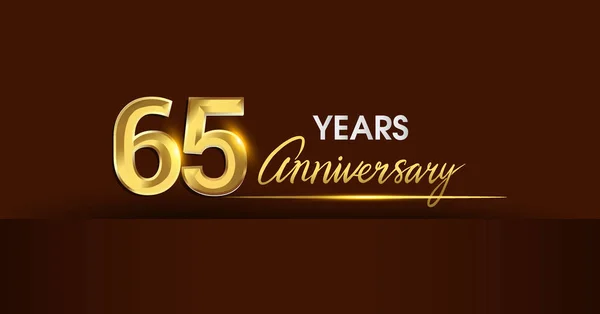 Años Logotipo Celebración Del Aniversario Logotipo Aniversario Con Color Dorado — Vector de stock
