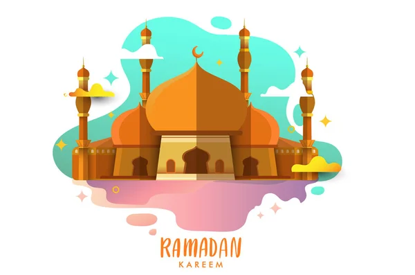 Ramadan Kareem Grußkarte Illustration Ramadan Kareem Karikaturenvektor Für Islamisches Fest — Stockfoto