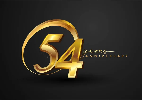 Lecie Obchodów Rocznicy Logo Rocznicy Pierścieniem Elegancja Złoty Kolor Izolowany — Zdjęcie stockowe