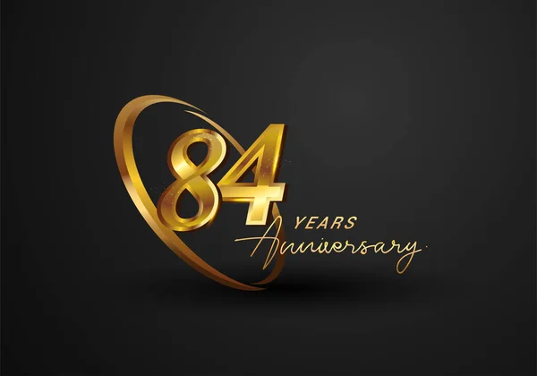 Anni Celebrazione Dell Anniversario Logo Anniversario Con Anello Eleganza Colore — Foto Stock