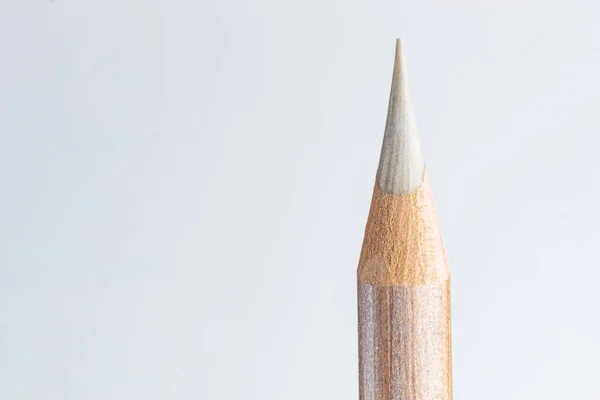 Vit Penna Närbild Ljus Bakgrund Begreppet Material För Teckning Utbildning — Stockfoto