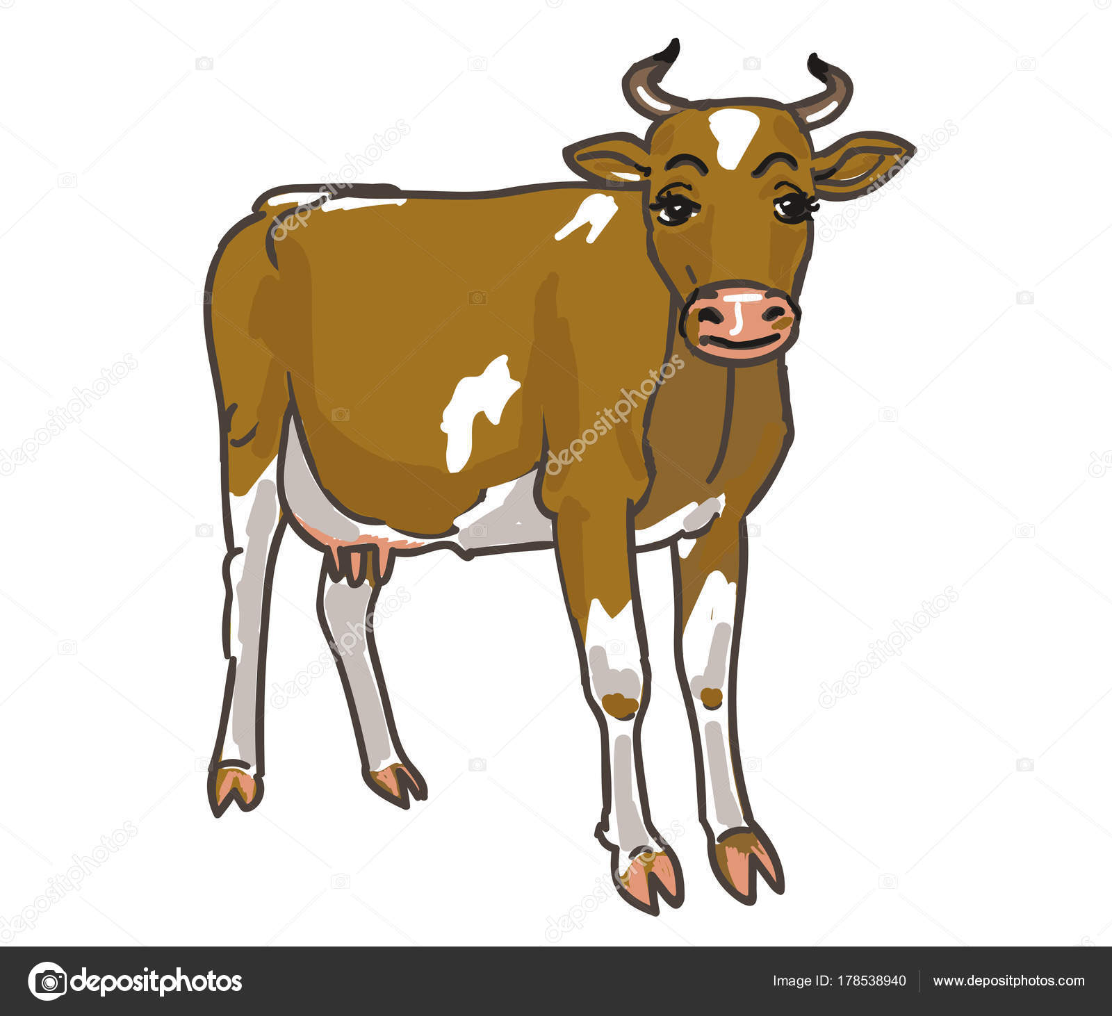 Yellow cow, cartoon Stock Vector Image by ©Magic-zz #178538940