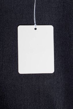 Kumaş etiket etiket boş beyaz mockup