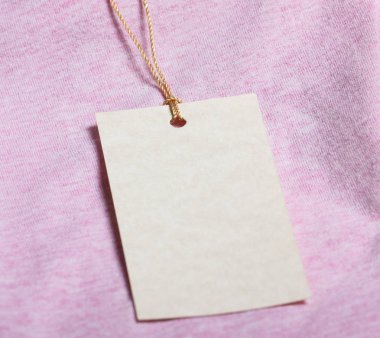 Kumaş etiket etiket boş beyaz mockup