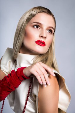 Güzel bir retro model portresi