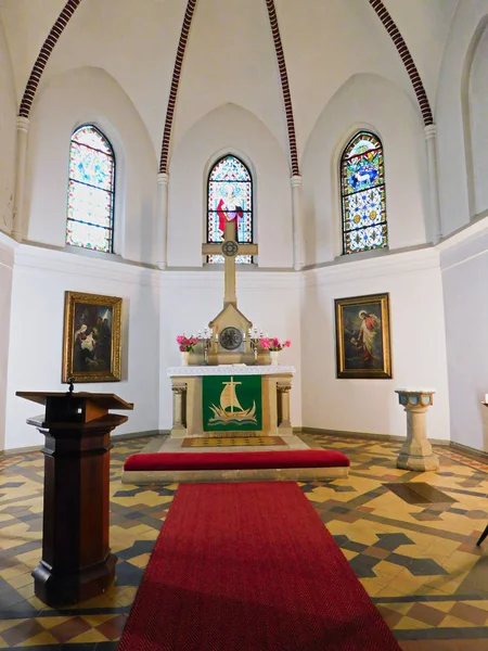Altar Uma Igreja Protestante Ahlbeck 17419 Ahlbeck 2017 — Fotografia de Stock