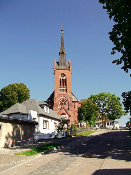 Evangelische Kirche Einsatz — Stockfoto