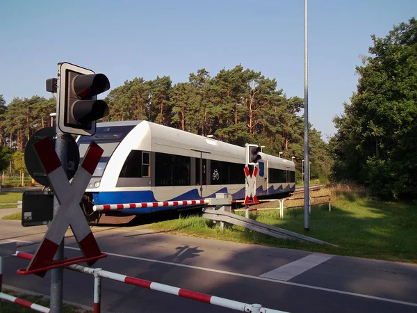 Der Einfahrende Zug Bahnhof — Stockfoto