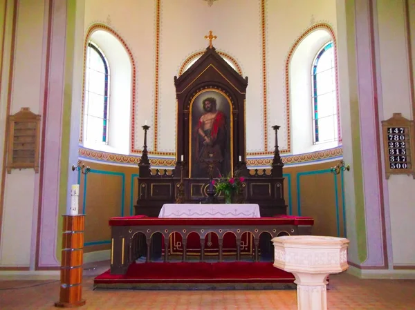 Protestan Lutheran Kilisesi Altar — Stok fotoğraf