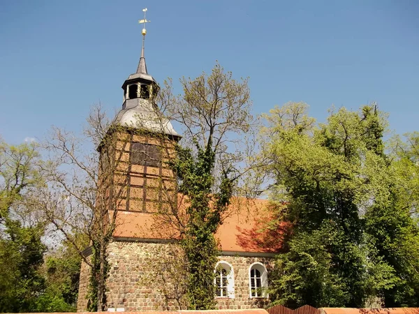 Stenen Kerk Van Protestantse Veld Baumgarten — Stockfoto