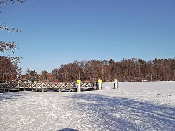 Пірс Взимку — стокове фото