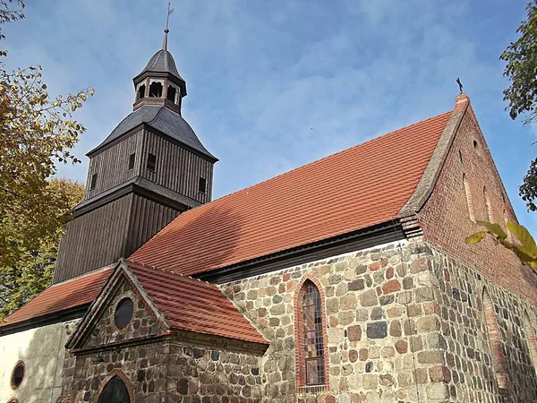 Protestan Köy Kilisesi Boitzenburger Arazi — Stok fotoğraf