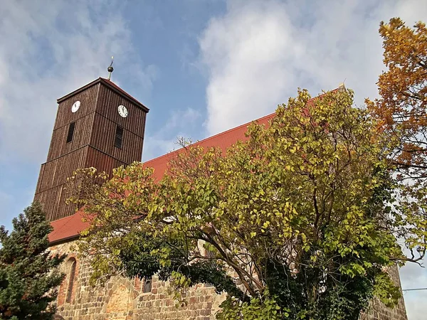 Protestantiska Bykyrkan Boitzenburger Land — Stockfoto