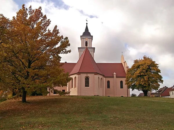 Igreja Protestante Sankt Marien Nas Montanhas — Fotografia de Stock