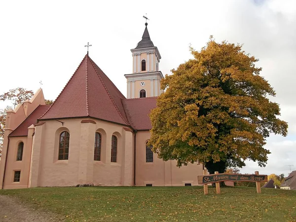 Protestant Sankt Marien Church Mountains — Stock Photo, Image