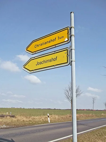Los Signos Ciudad Uckermark —  Fotos de Stock