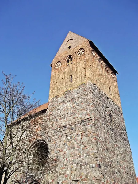 Prenzlau Daki Eski Aziz Nikolaikirche — Stok fotoğraf