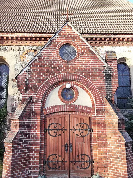 Portail Entrée Église Village Protestant — Photo