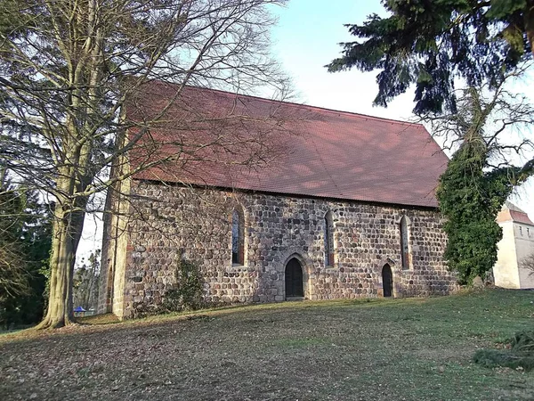 Igreja Protestante Aldeia Herzfelde — Fotografia de Stock