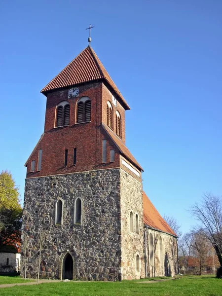Wensickendorf Protestan Köyü Kilisesi — Stok fotoğraf