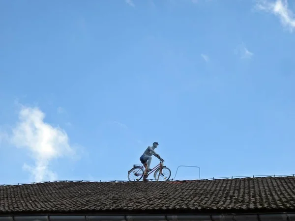 Ciclista Techo — Foto de Stock