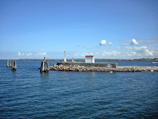 Entrada Del Puerto Antes Warnemnde — Foto de Stock