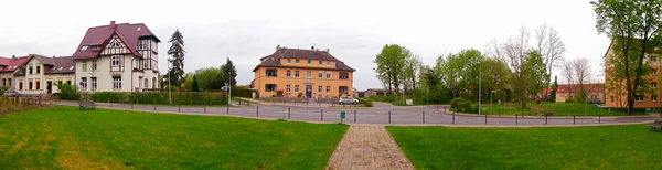 Panorama Den Historiska Staden Templin — Stockfoto