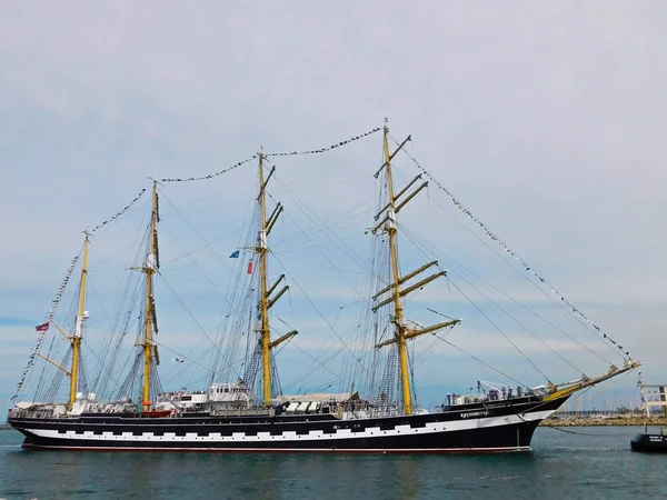 Zeilboten Haveningang Aan Oostzee — Stockfoto