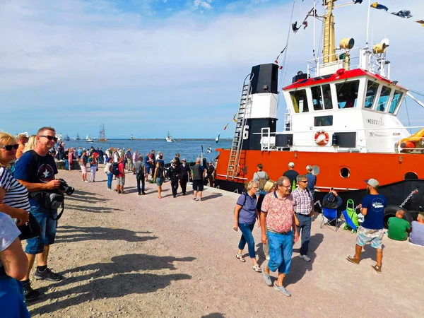 Warnemuende Mecklemburgo Pomerânia Ocidental Alemanha Agosto 2019 Festival Porto 2019 — Fotografia de Stock