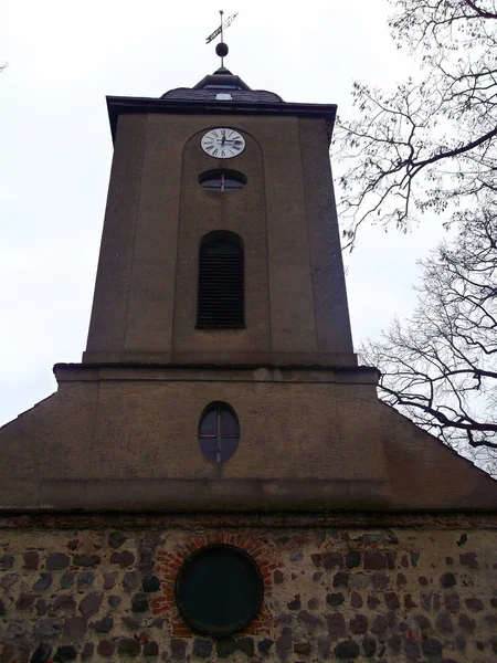 Evangelische Dorfkirche Aus Dem Jahrhundert — Stockfoto