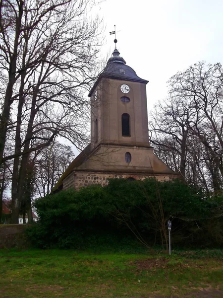 Evangelische Dorfkirche Aus Dem Jahrhundert — Stockfoto