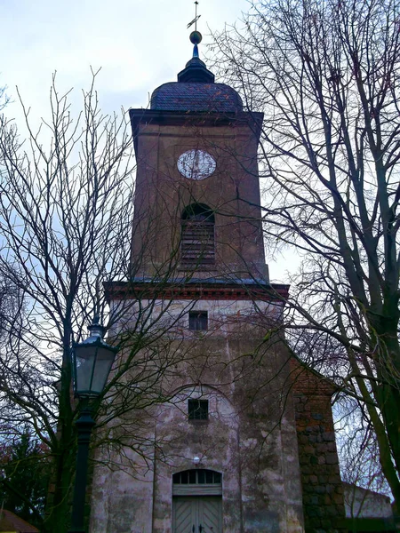 Evangeliska Fältet Sten Kyrka Från Talet — Stockfoto