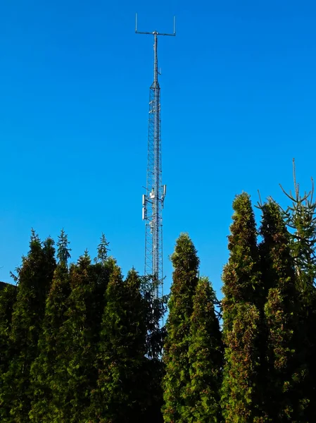Mastro Para Transmissão Rádio Singals — Fotografia de Stock
