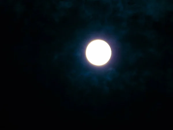 Aardse Maan Aan Hemel Nachts — Stockfoto