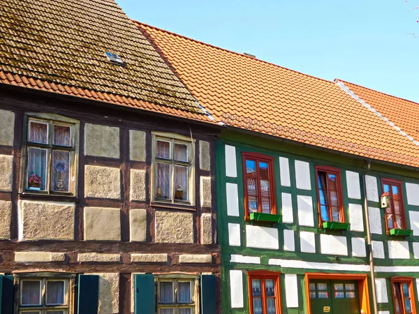 Fachwerkbau Einer Historischen Altstadt Aus Dem Mittelalter — Stockfoto