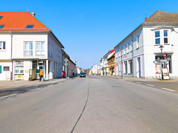 Templin District Brandenburg Uckermark Duitsland April 2020 Hoofdweg Van Templin — Stockfoto