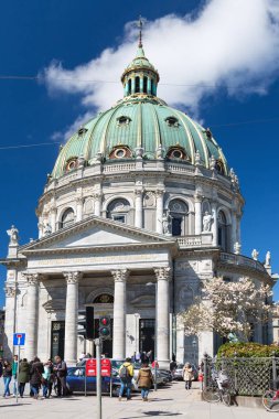 Copenhagen, Danimarka - 30 Nisan 2017: Frederik'ın Kilisesi (olarak da bilinen mermer)