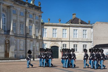 Copenhagen, Danimarka - 30 Nisan 2017: Kraliyet muhafızları ce sırasında