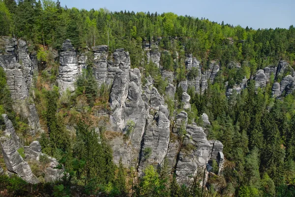 Rocks Bastei em Saxon Suíça National Park — Fotografia de Stock