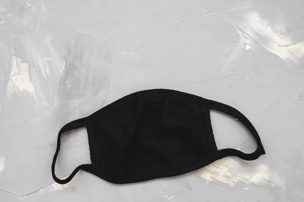 Μαύρη μάσκα προσώπου από βαμβάκι — Φωτογραφία Αρχείου
