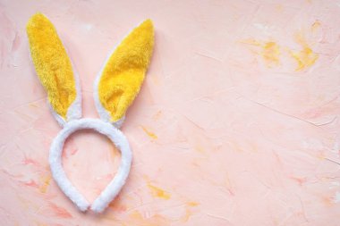 Easter ebunny ears on pink background