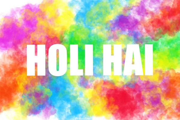 Holi Hai abstracte kleurrijke achtergrond — Stockfoto