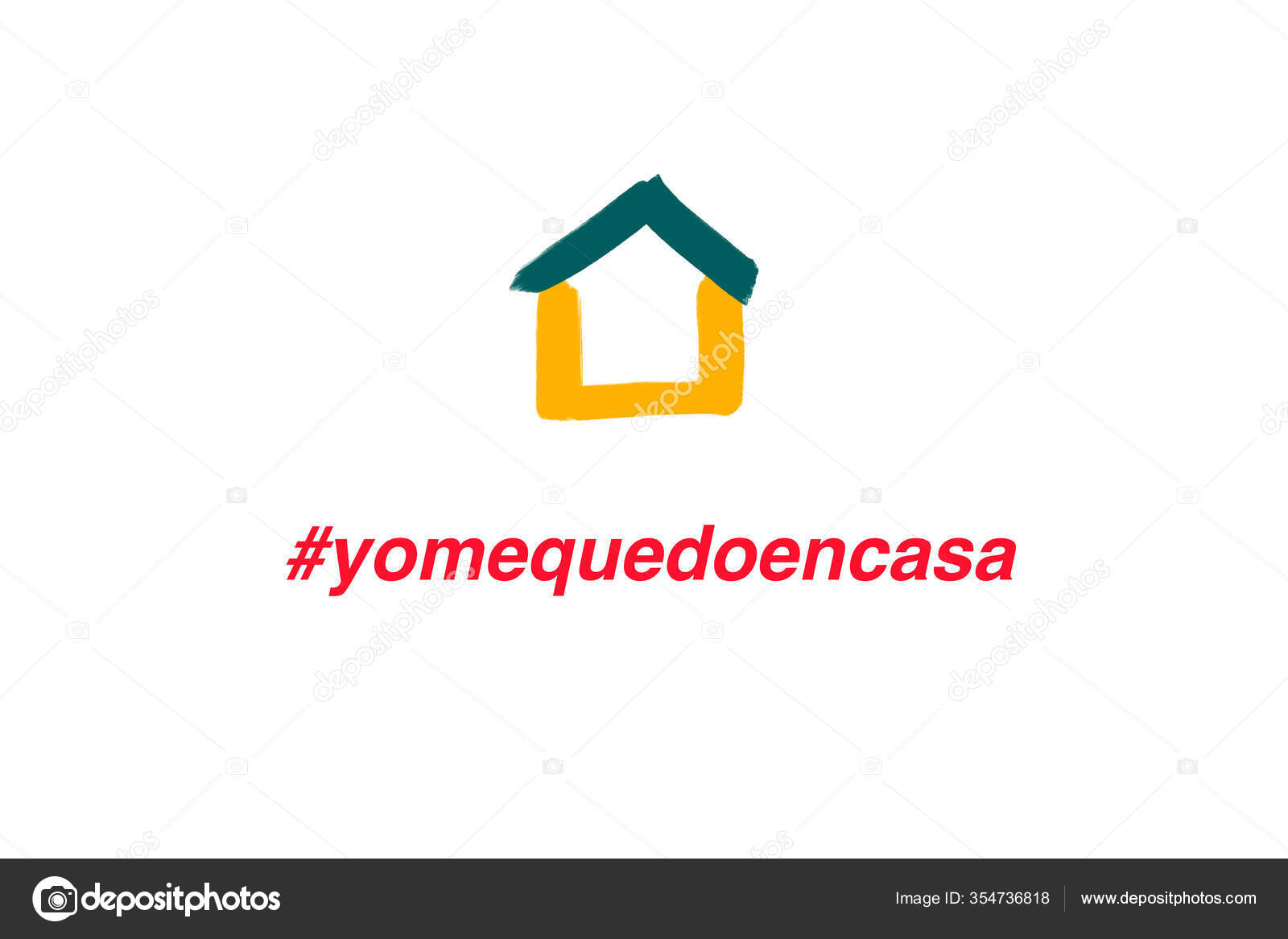 Spanish translation I stay home and house — 스톡 사진