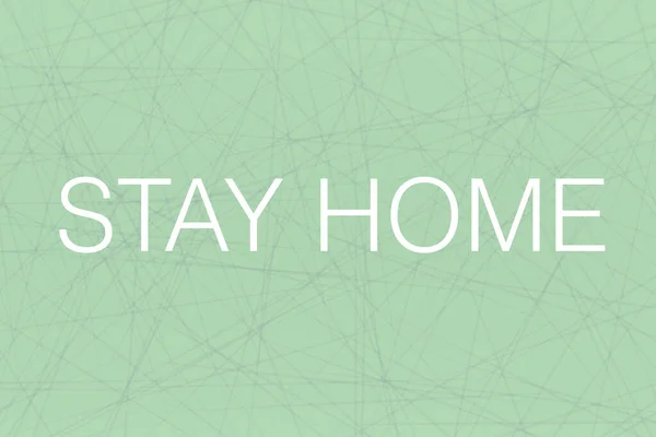 STAY HOME abstract green background — Stockfoto
