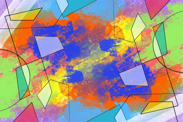 Αφηρημένο ψηφιακό γεωμετρικό φόντο χρωμάτων — Φωτογραφία Αρχείου
