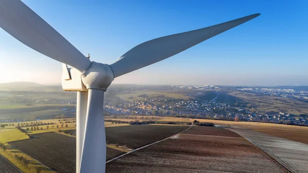 Detail der Windkraftanlagen Stockfoto