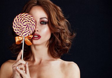 seksi kıza lolipop