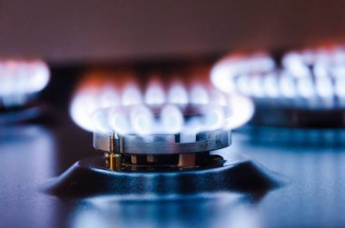 Yanan Gaz brülörlü.