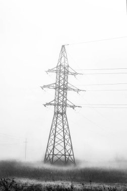 Sisteki siyah beyaz manzara