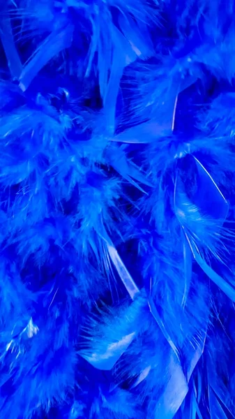 Blue feather boa